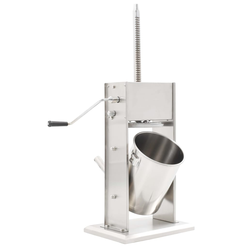 manuel pølsestopper 10 l rustfrit stål sølvfarvet