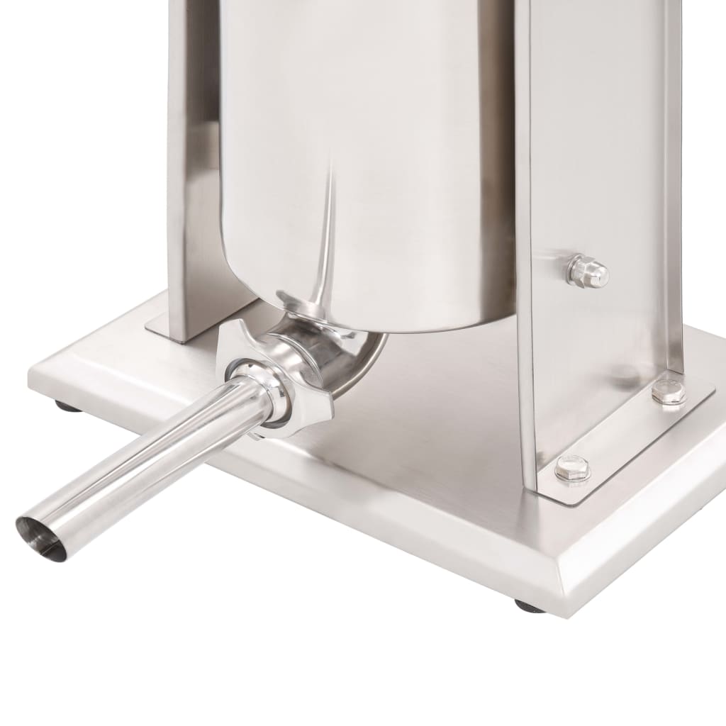 manuel pølsestopper 10 l rustfrit stål sølvfarvet