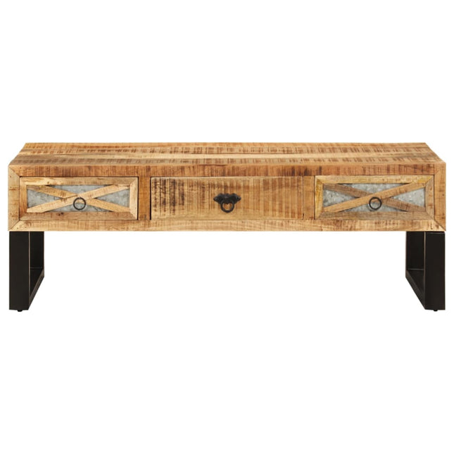 sofabord 110 x 50 x 38 cm massivt mangotræ