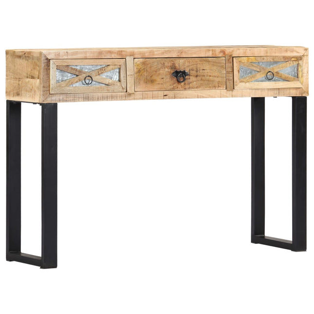 konsolbord massivt mangotræ 110 x 30 x 76 cm