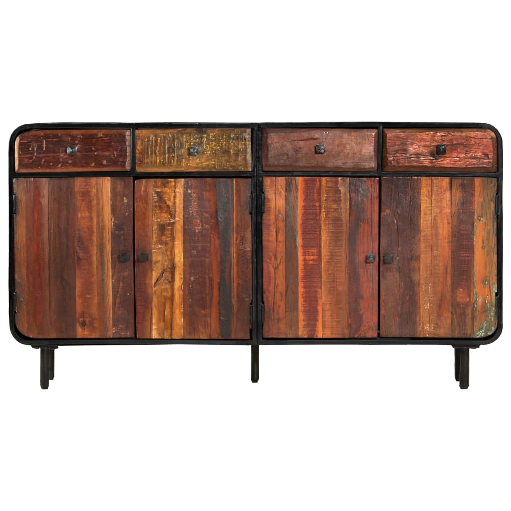 skænk 140 x 35 x 76 cm massivt genanvendt træ