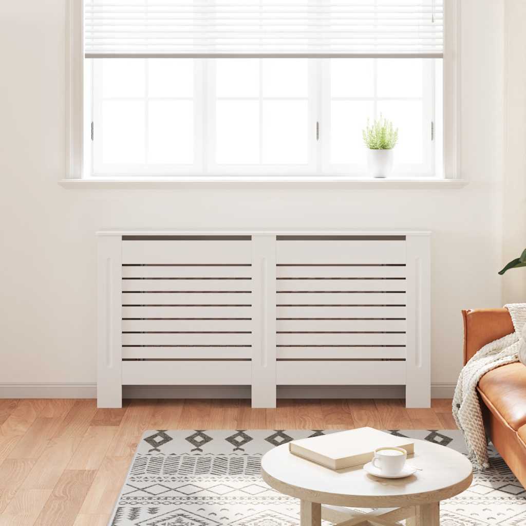 radiatorskjuler MDF 152x19x81,5 cm hvid