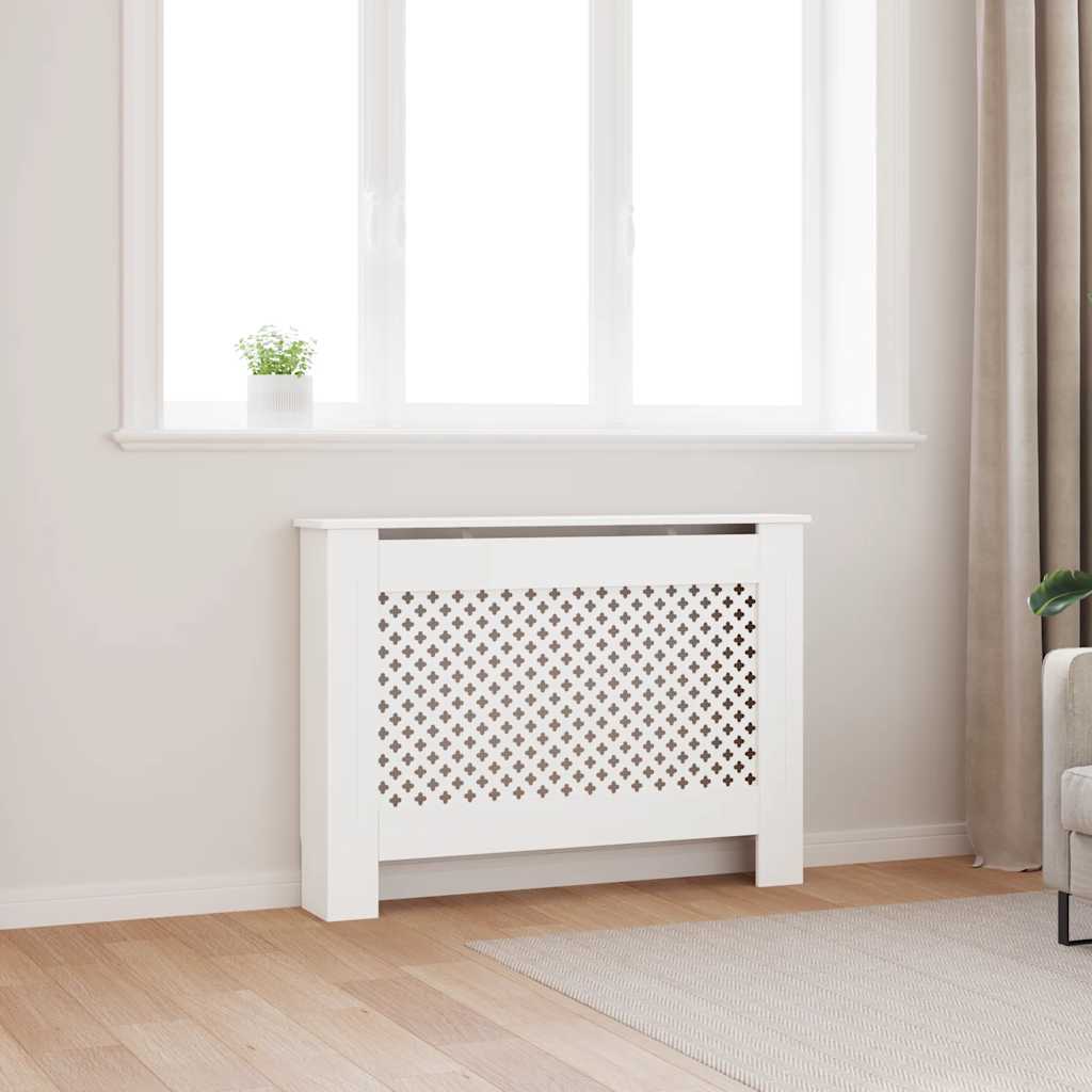 radiatorskjuler MDF 112 x 19 x 81,5 cm hvid