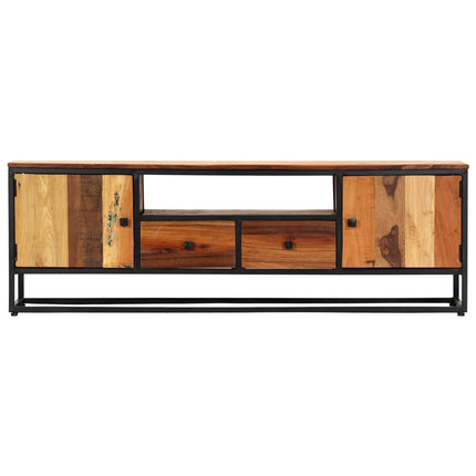 tv-skab 120x30x40 cm massivt genbrugstræ og stål