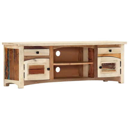 tv-skab 120x30x40 cm massivt genbrugstræ og stål