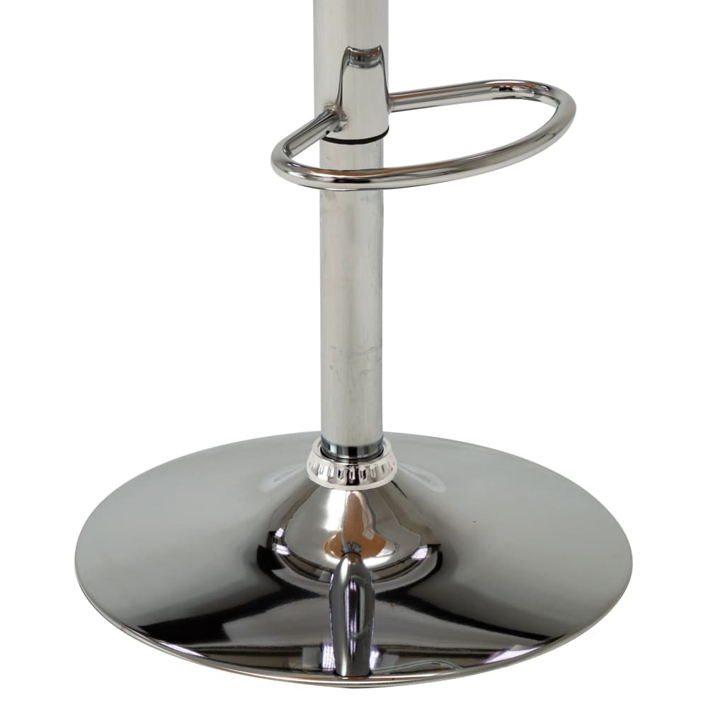 spisebordsstol bøjet træ og kunstlæder cremefarvet