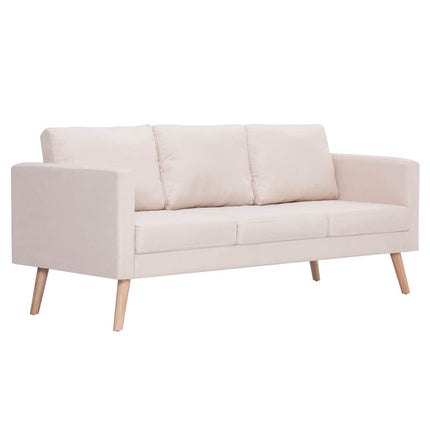 sofasæt i 2 dele stof cremefarvet
