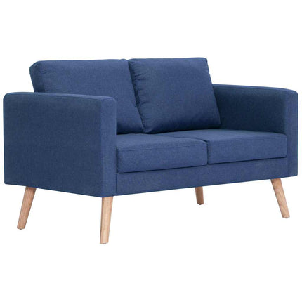 sofasæt i 2 dele stof blå
