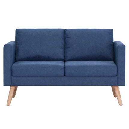 sofasæt i 2 dele stof blå