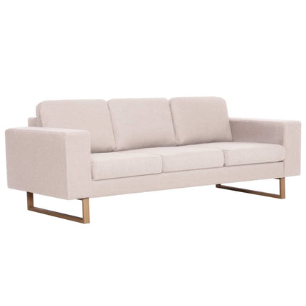 sofasæt i 2 dele stof cremefarvet