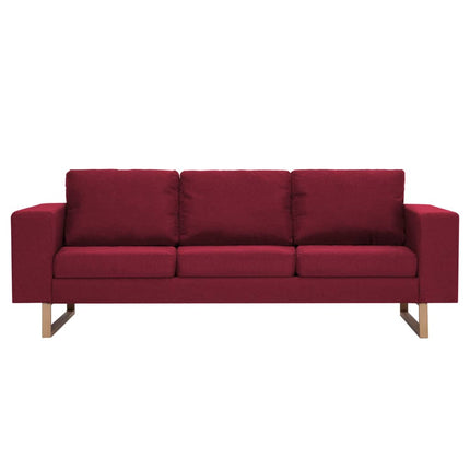 sofasæt i 2 dele stof vinrød
