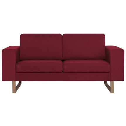 sofasæt i 2 dele stof vinrød