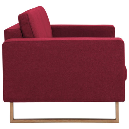 sofasæt i 2 dele stof vinrød