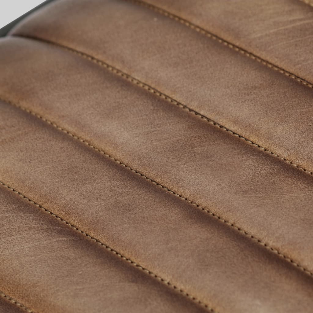 gyngestol ægte læder lysebrun