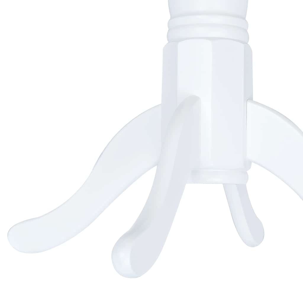 spisebordssæt i 5 dele massivt gummitræ hvid og brun