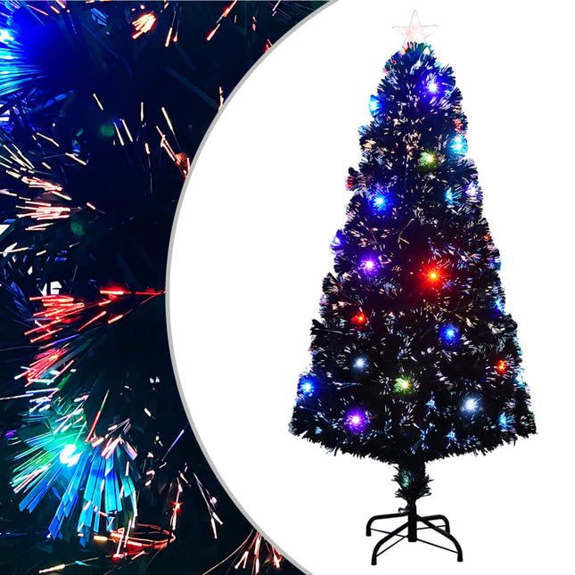 forudtændt juletræ med stativ og LED 150 cm fiberoptisk