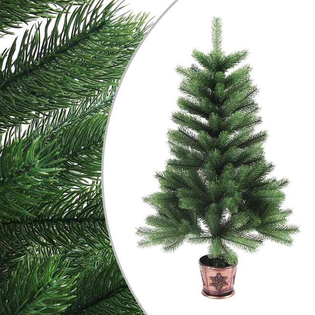 kunstigt juletræ med naturtro nåle 65 cm grøn