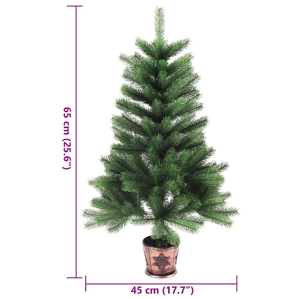kunstigt juletræ med naturtro nåle 65 cm grøn