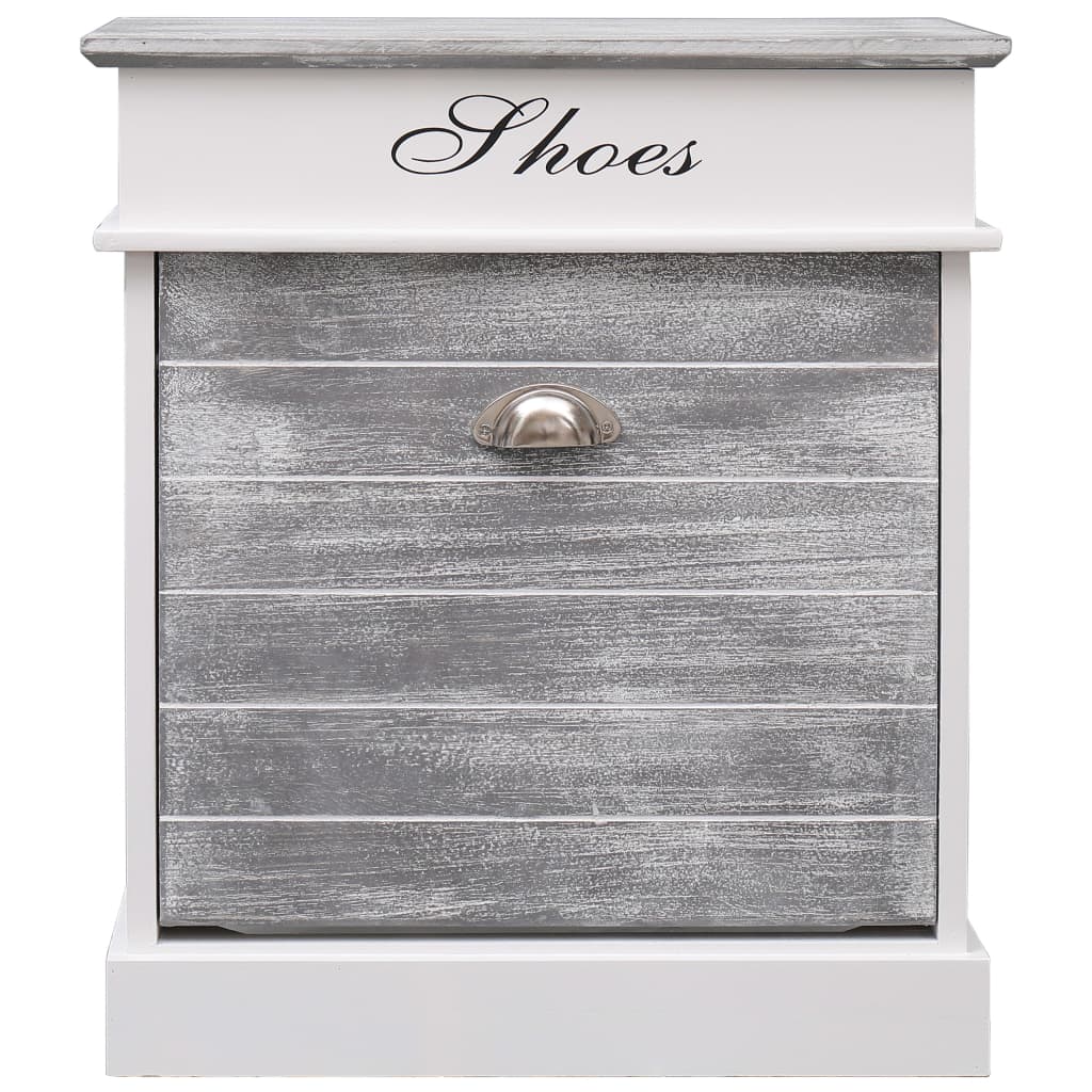 skoskab 50 x 28 x 58 cm kejsertræ grå