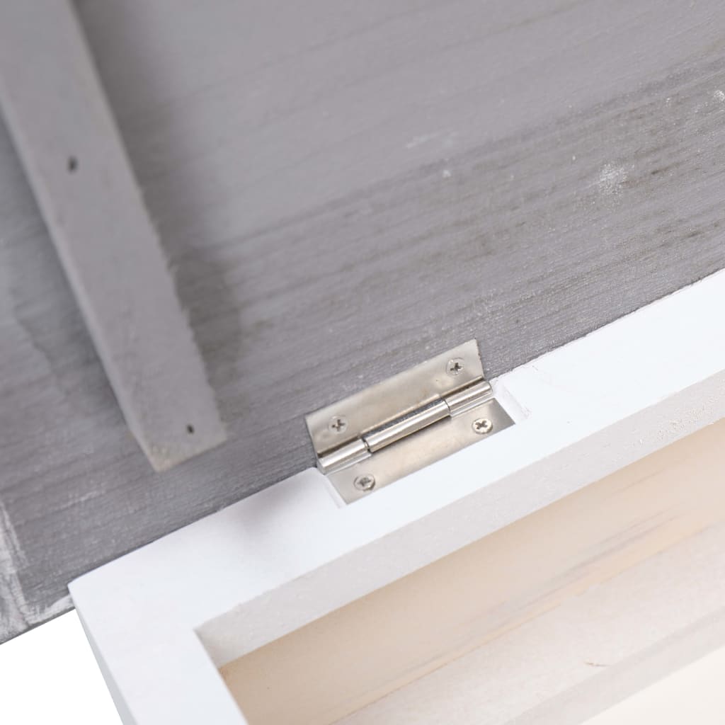 skoskab 50 x 28 x 58 cm kejsertræ grå