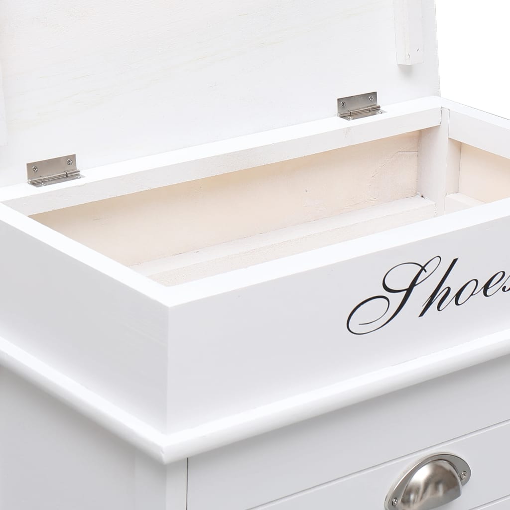 skoskab 50 x 28 x 58 cm kejsertræ hvid