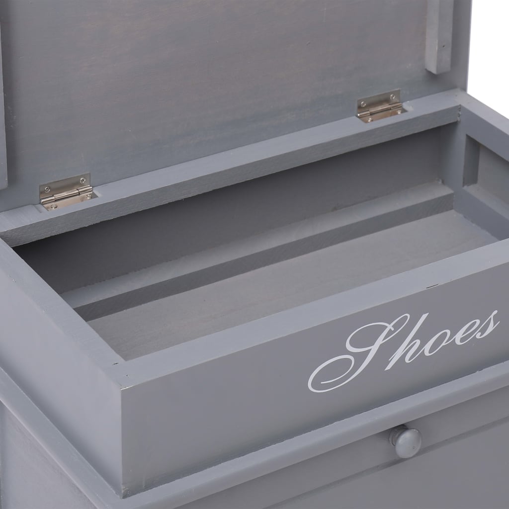 skoskab 50 x 28 x 58 cm kejsertræ grå