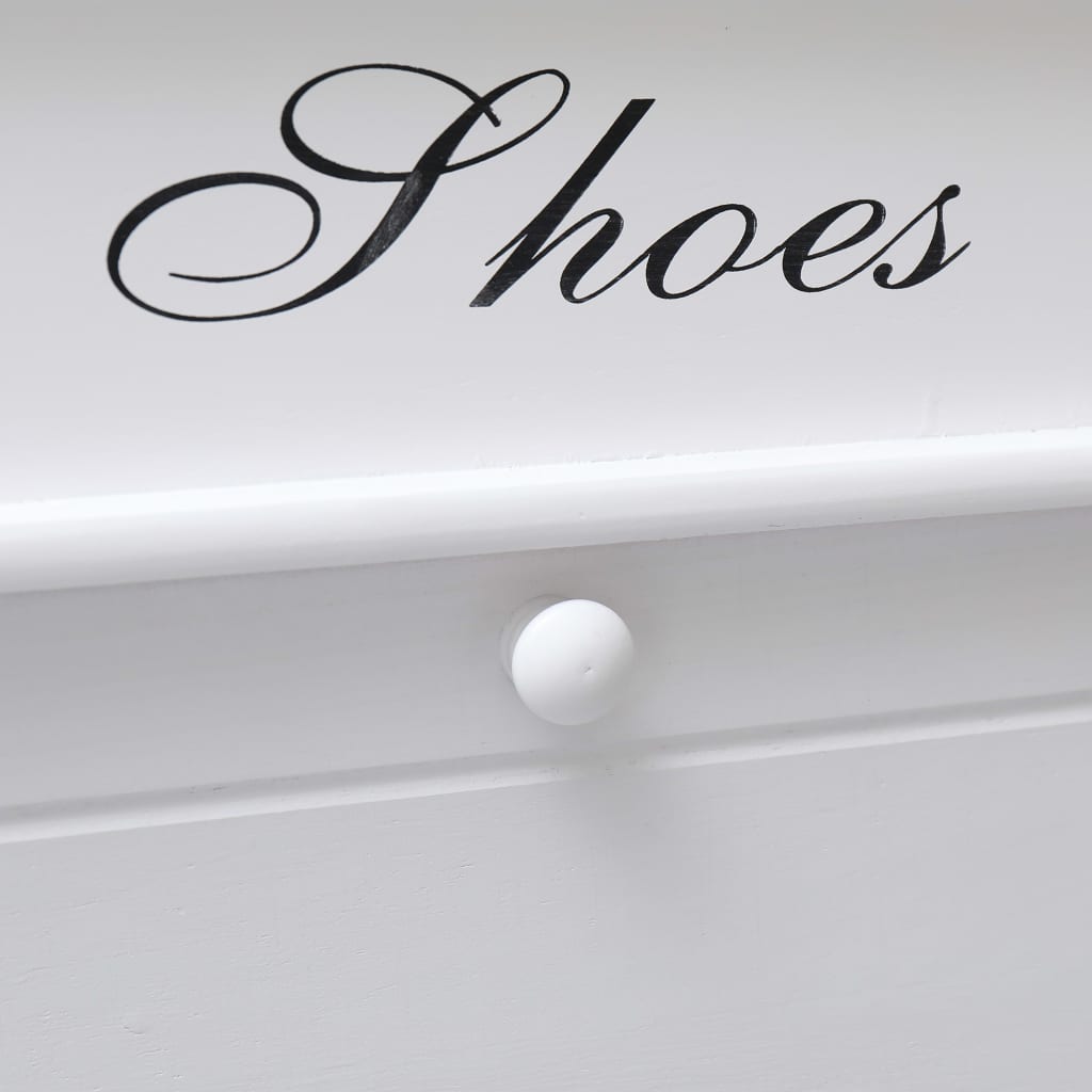 skoskab 50 x 28 x 58 cm kejsertræ hvid