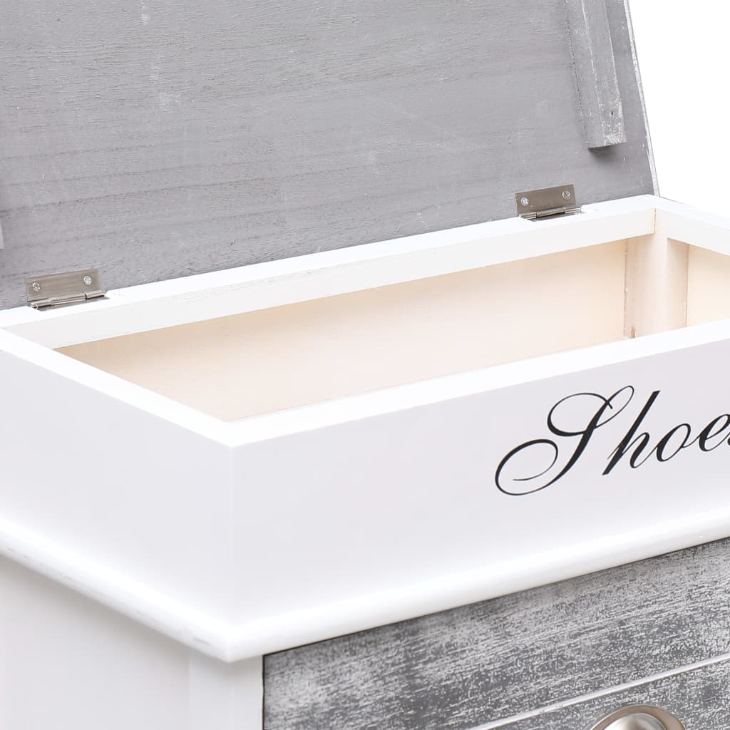 skoskab 50 x 28 x 98 cm kejsertræ grå