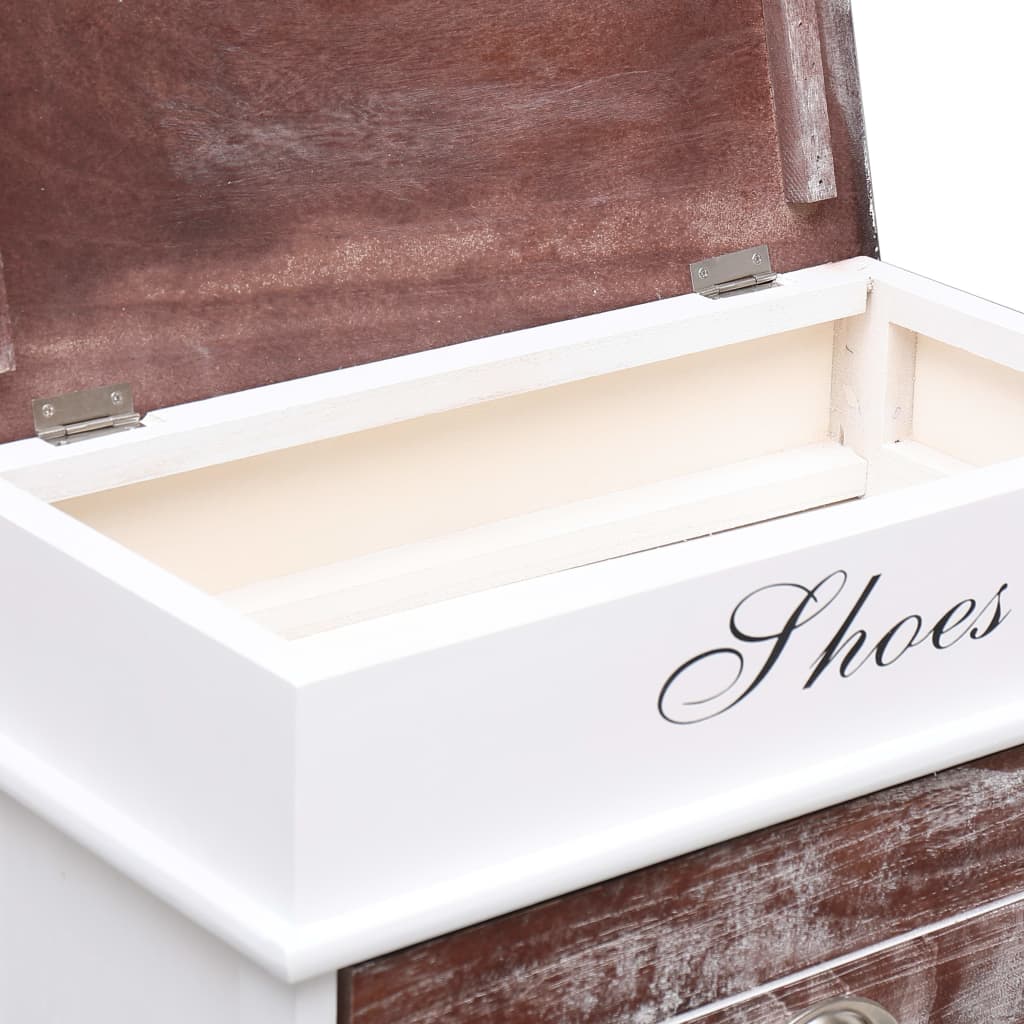 skoskab 50 x 28 x 98 cm kejsertræ brun