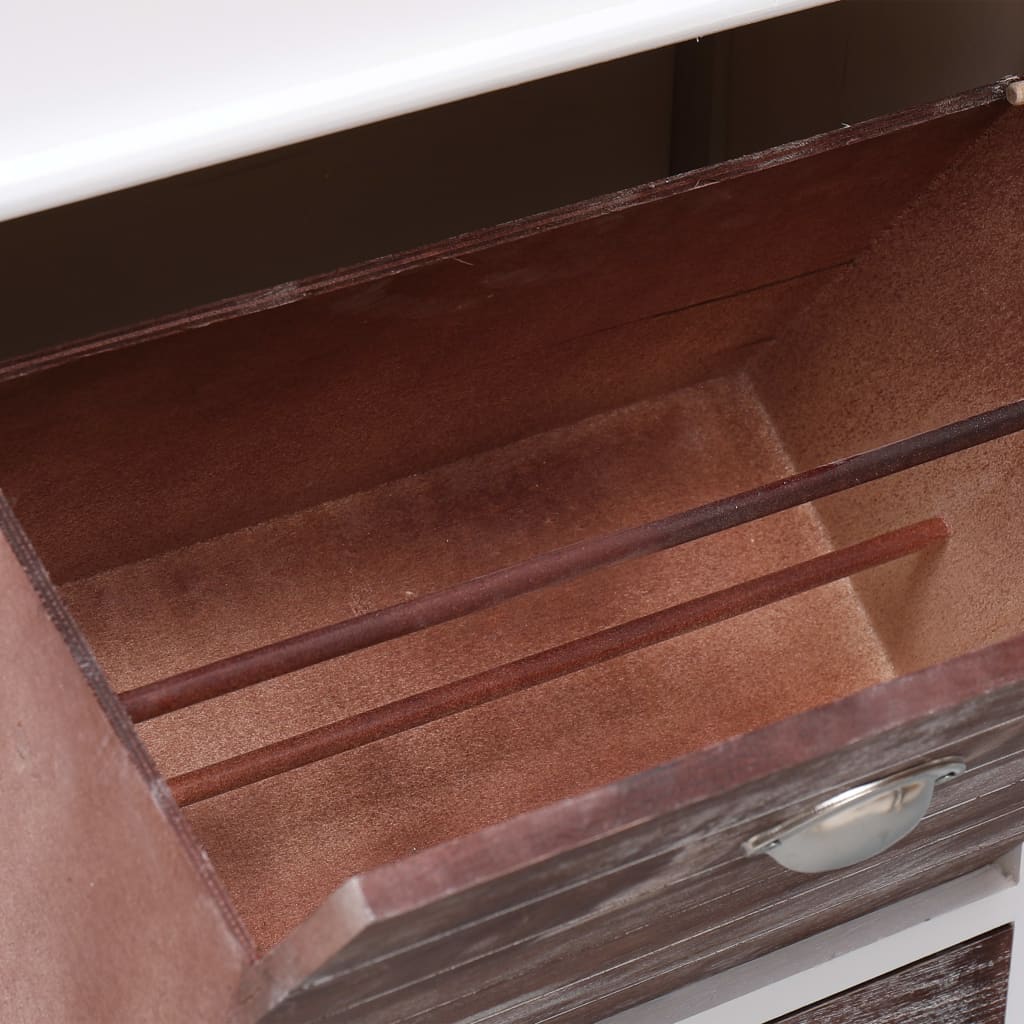 skoskab 50 x 28 x 98 cm kejsertræ brun