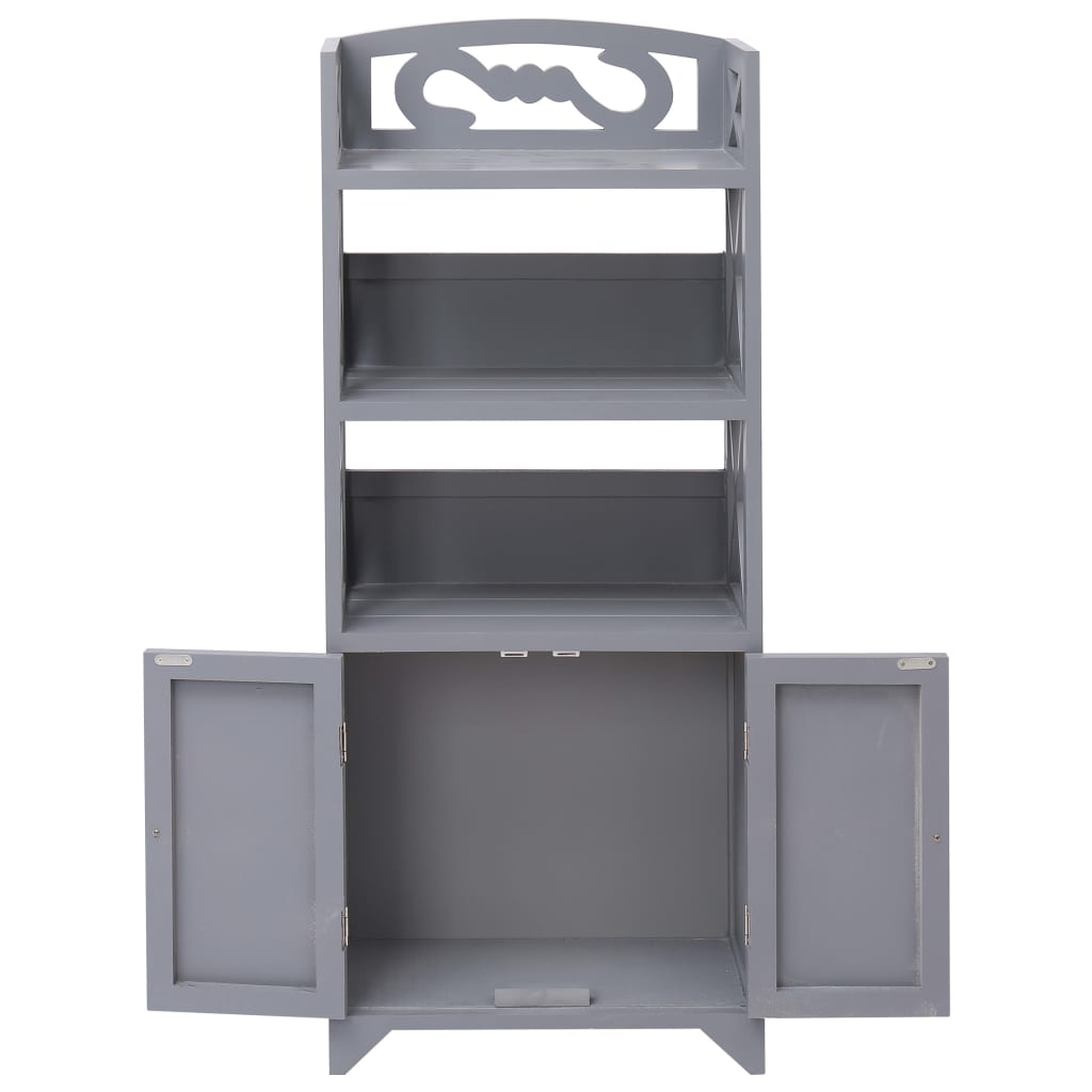 badeværelsesskab 46x24x116 cm kejsertræ grå