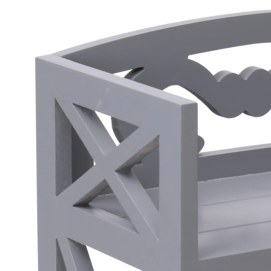 badeværelsesskab 46x24x116 cm kejsertræ grå