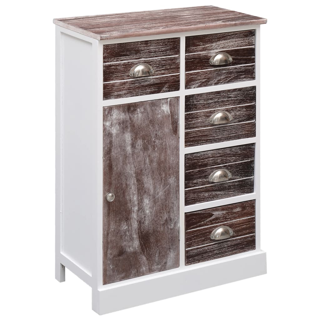 skænk med 10 skuffer 113x30x79 cm træ brun