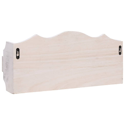 vægmonteret knagerække 50 x 10 x 23 cm træ hvid