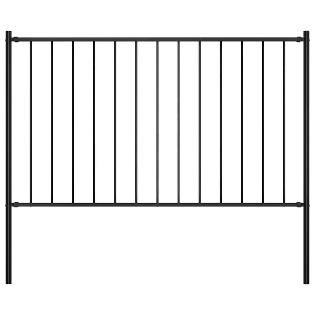 hegnspanel Woerden med stolper stål 1,7x0,75 m sort