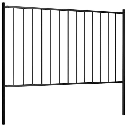 hegnspanel Woerden med stolper stål 1,7x0,75 m sort