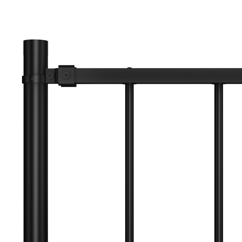 hegnspanel Woerden med stolper stål 1,7x1,25 m sort