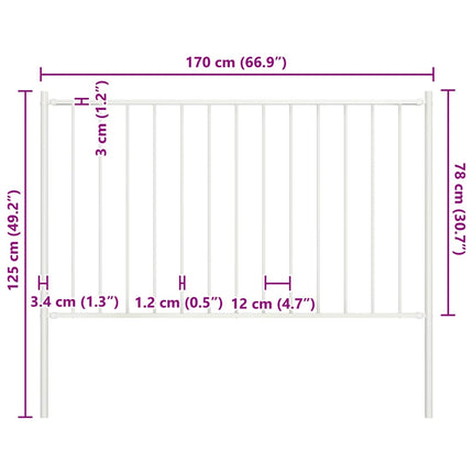 hegnspanel Woerden med stolper stål 1,7x0,75 m hvid
