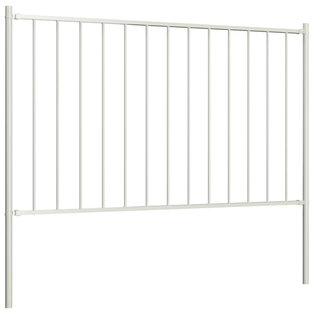 hegnspanel Woerden med stolper stål 1,7x1,25 m hvid