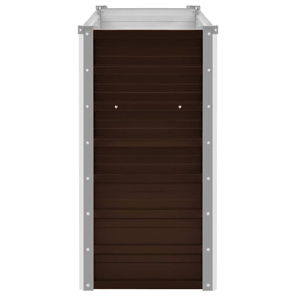 hævet plantekasse 100x40x77 cm galvaniseret stål brun