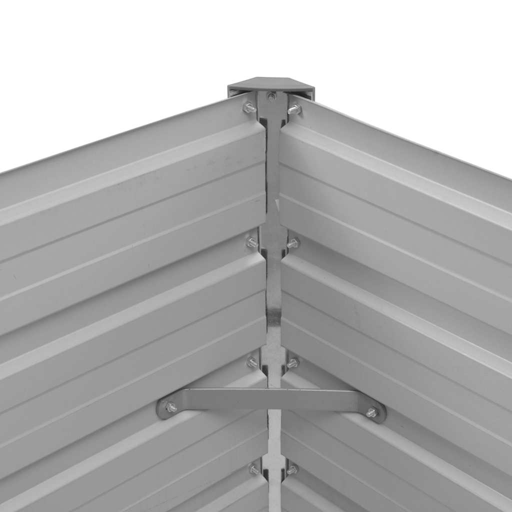 hævet plantekasse 100x40x77 cm galvaniseret stål brun