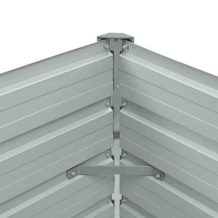 hævet plantekasse 100x40x45 cm galvaniseret stål brun