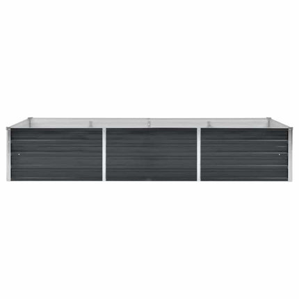 hævet plantekasse 240x80x45 cm galvaniseret stål antracitgrå