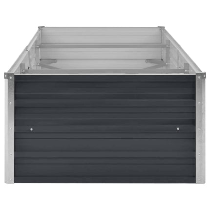 hævet plantekasse 240x80x45 cm galvaniseret stål antracitgrå