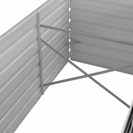hævet plantekasse 240x80x45 cm galvaniseret stål antracitgrå