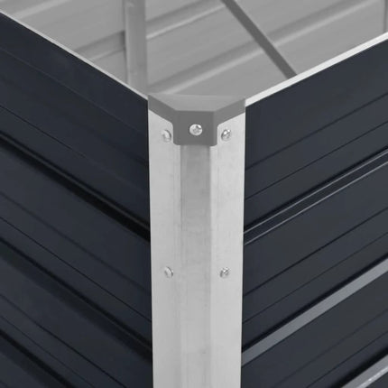 hævet plantekasse 240x80x45 cm galvaniseret stål antracitgrå