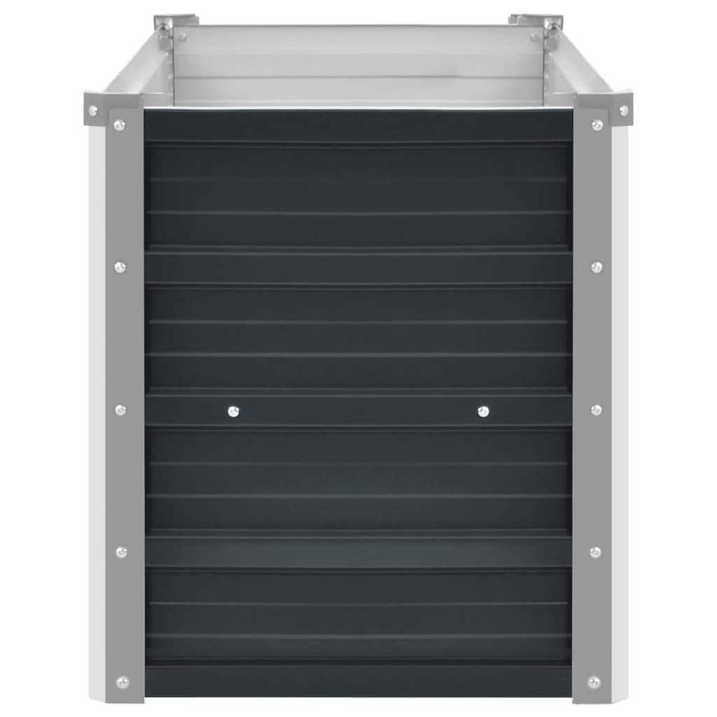 hævet plantekasse 160x40x45 cm galvaniseret stål antracitgrå