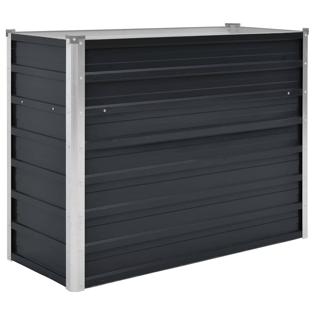 hævet plantekasse 100x40x77 cm galvaniseret stål antracitgrå