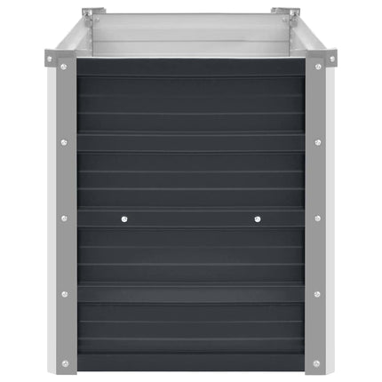 hævet plantekasse 100x40x45 cm galvaniseret stål antracitgrå