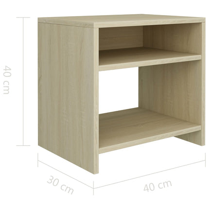 sengebord 40x30x40 cm konstrueret træ Sonoma-eg